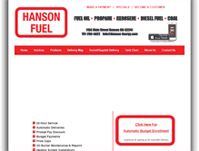 Tablet Screenshot of hanson-fuel.com